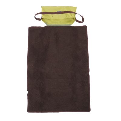 Folding Travel Blanket for Pets, Green Wool, Warm
