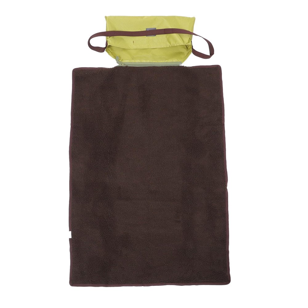 Folding Travel Blanket for Pets, Green Wool, Warm