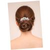 GALPADA Elegant Bridal Hair Comb with Alloy, Pearls and Floral Design view 4