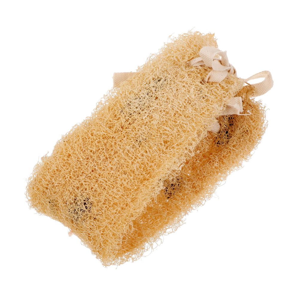 Luffa Bath Sponge for Body Exfoliation, Ergonomic, Beige