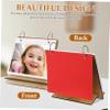 ibasenice Tabletop Photo Album, Easy to Use, Durable Beige Design, Holds 50 Photos view 3