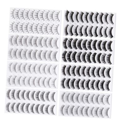 Artificial Eyelashes Set, 80 Pairs, 8 Designs for Cat-Eye Makeup