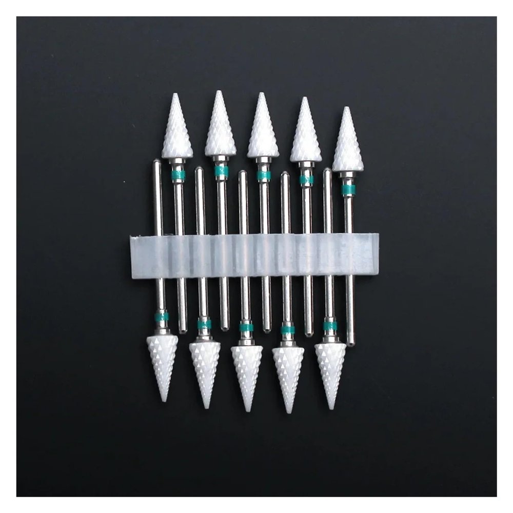 LZZYFPX 10-Piece Ceramic Nail Drill Bit Set