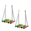 ifundom 2-Pack Colorful Wooden Parrot Swing with Bell view 1