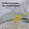 Indoor Dog Training Toilet with Stainless Steel Mesh Pee Pad Holder, Gray view 4