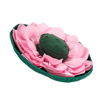 Toyvian 1-Piece Pet Snuffle Mat, Lotus-Shaped Feeding Puzzle Mat, Nonslip Base, Pastel Green