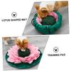 Toyvian 1-Piece Pet Snuffle Mat, Lotus-Shaped Feeding Puzzle Mat, Nonslip Base, Pastel Green view 2