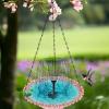 Solar Bird Bath with Bird Waterer and Feeder view 2