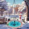 Solar Bird Bath with Bird Waterer and Feeder view 3
