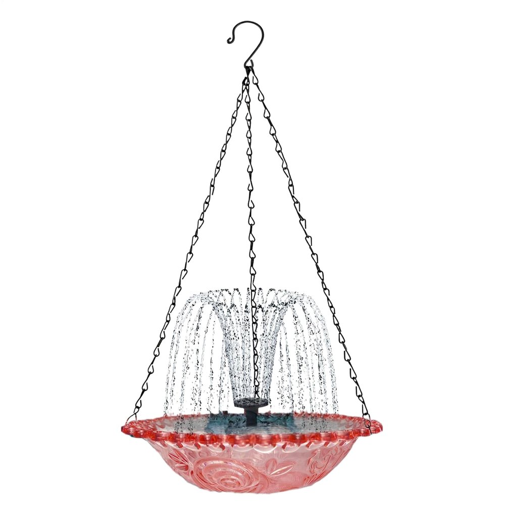 Solar Bird Bath with Bird Feeder