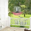 Solar Bird Bath with Bird Feeder view 2