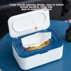 Wet Wipe Box and Dispenser for Babies and Adults, Refillable, Gray view 3