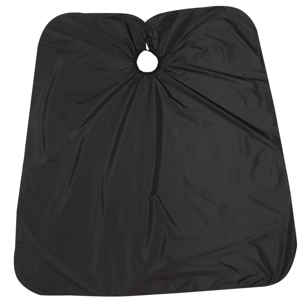 CALLARON Polyester Haircutting Cape, Machine-Washable and Wipeable, Black, for Salons and Perm Treatments, Random Color