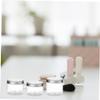 VICASKY 3-Pack 100 ml Squeeze Cream Containers, Round Refillable Plastic Jars for Creams and Lip Balm, Silver Lids view 3