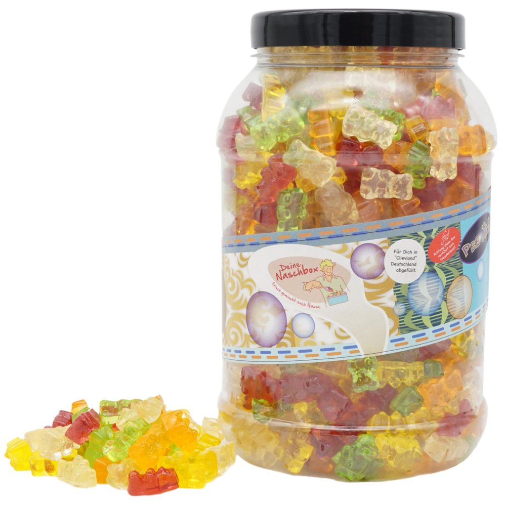 Your Candy Box | Sugar-Free Fruit Gummy Bear Mix | 2 kg Big Pot | XXL Bulk Pack for Parties, Candy Bars & Gifting
