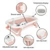 XXL Folding Baby Bathtub with Temperature Display, Bath Cushion, Drain Plug, and Non-Slip Feet, for Newborns to 24 Months, Pink, 80 x 50 x 22 cm view 2