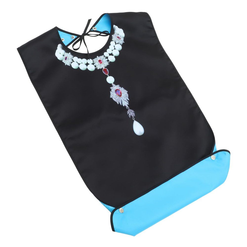 PLAFOPE Adult Bib for Seniors, Soft Material with Snap Button, Easy to Wash