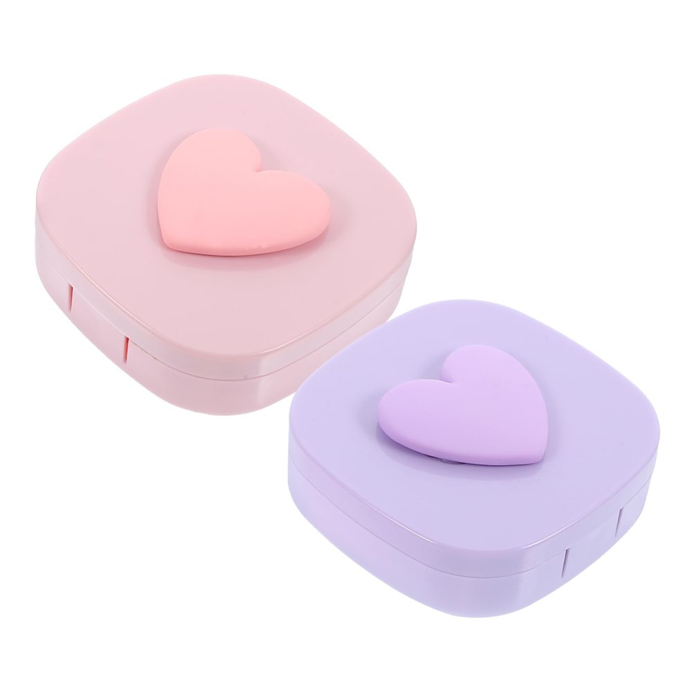 MOLUCKFU 2-Piece Portable Leakproof Contact Lens Case for Travel