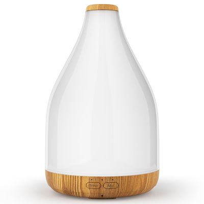KinYiLO Aroma Diffuser, 300 ml Ultrasonic Humidifier with Timer and Remote, Brown