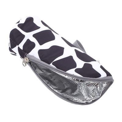 Yardwe Insulated Baby Bottle Bag, Black Oxford Fabric
