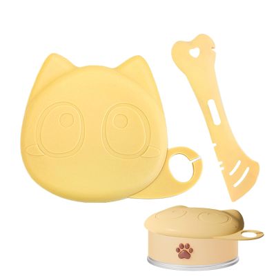 Liqzirtu Cat Food Can Cover with Lid and Spoon