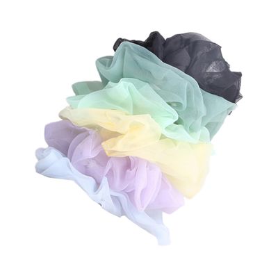 SAFIGLE 5-Pack Polka Dot Chiffon Hair Ties for Women and Girls