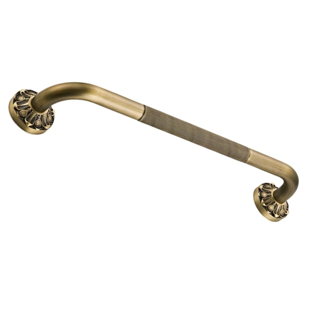 Round Copper Bathroom Safety Grab Bar, Wall-Mounted