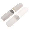 2-Pack Plastic Toothbrush Cases, White Capsule Cases for Travel view 1