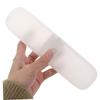 2-Pack Plastic Toothbrush Cases, White Capsule Cases for Travel view 3