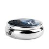 Portable Round Pill Box with Canadian Smokey Mountain Cliff Design view 4