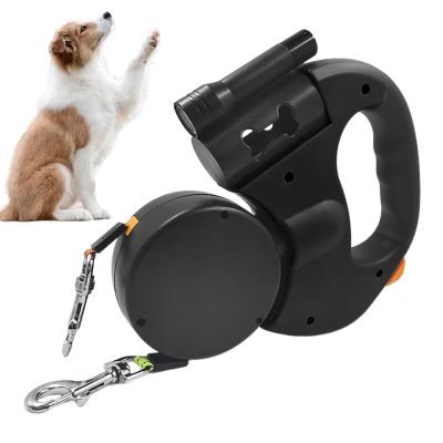 Retractable Dual Dog Leash with LED Light