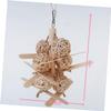 Hohopeti Wooden Swing and Chew Toy for Parrots, 2 Pieces view 2