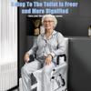Electric Toilet Lift Chair with Remote Control and Braked Wheels view 3