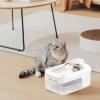 4.5 L Large-Capacity Cat Water Fountain with Stainless Steel Bowl view 2