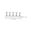 OATIPHO 4-Piece Nail Art Display Stand Set, Magnetic Nail Holders for Manicures, Silver view 2