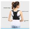 Unisex Breathable Fabric Posture Corrector with Double-Y Cross-Shoulder Design, Adjustable, Black, Size S view 2