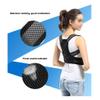 Unisex Breathable Fabric Posture Corrector with Double-Y Cross-Shoulder Design, Adjustable, Black, Size S view 3