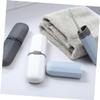 WRITWAA 3-Pack Toothbrush Cases, Portable Space-Saving Travel Etuis, White view 3