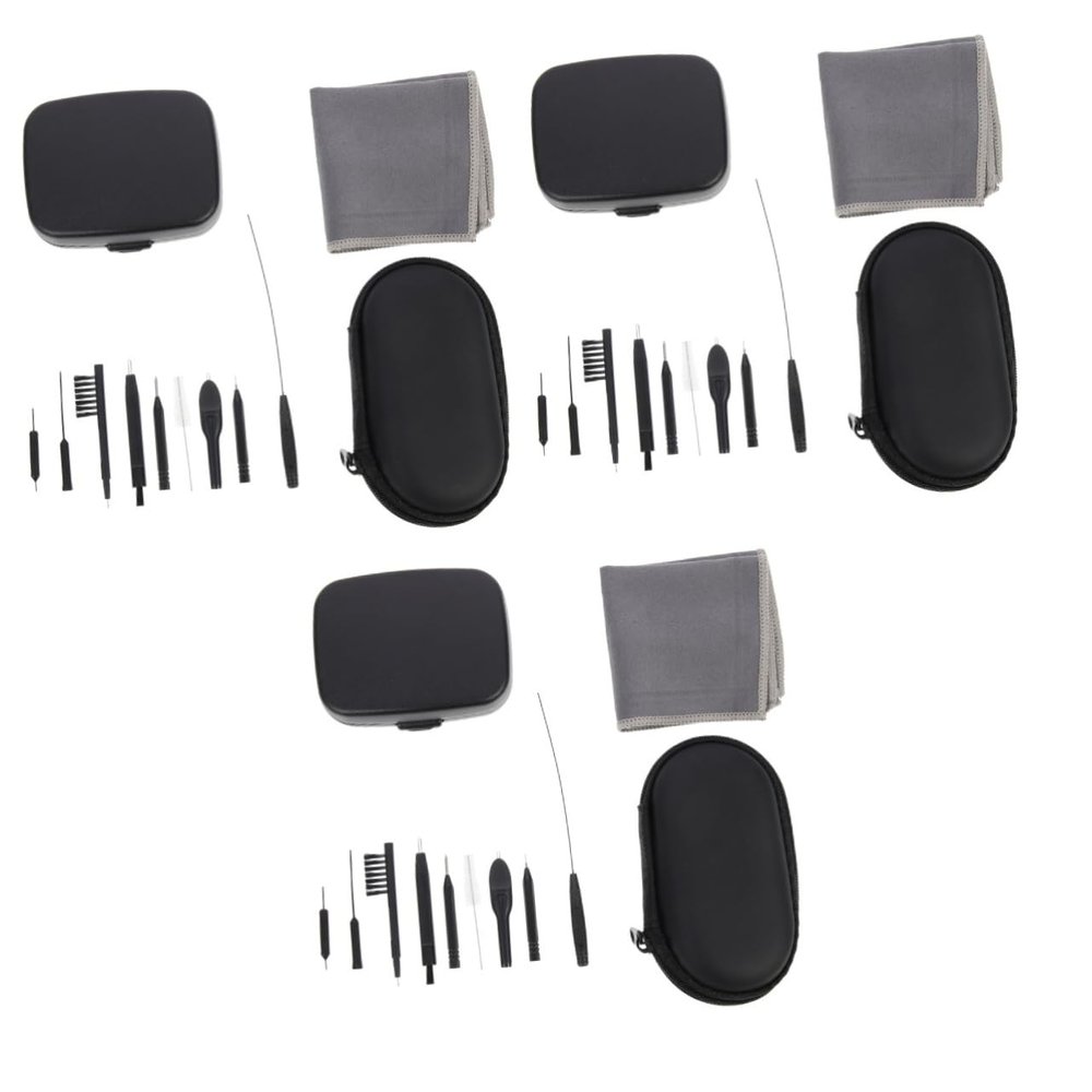 WRITWAA 3-Piece Hearing Aid Cleaning Set with Brush, Cleaning Cloths and Storage Box