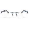 UVTQSSP Half-Rim Aluminum-Magnesium Reading Glasses for Men, Blue-Light-Blocking Computer Glasses (Blue, +3.5, x) view 2