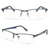 UVTQSSP Half-Rim Aluminum-Magnesium Reading Glasses for Men, Blue-Light-Blocking Computer Glasses (Blue, +3.5, x) view 3