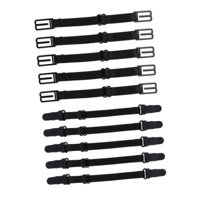 VALICLUD 10-Piece Adjustable Elastic Mask Extender Bands, Flexible Dacron, Ear-Relief, Non-Slip Black Extensions