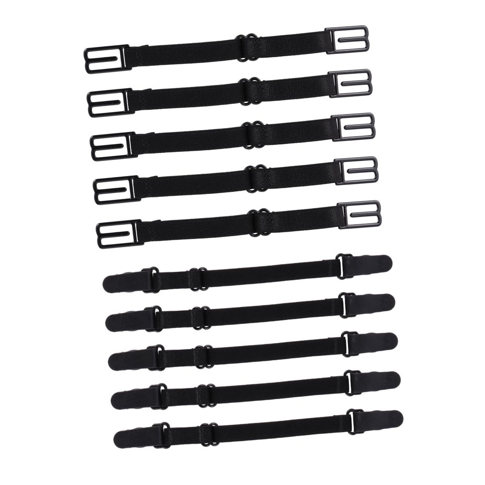 VALICLUD 10-Piece Adjustable Elastic Mask Extender Bands, Flexible Dacron, Ear-Relief, Non-Slip Black Extensions