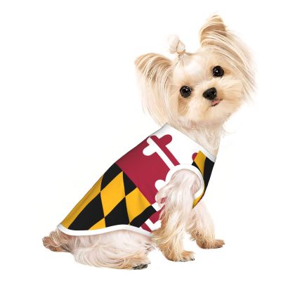 Lightweight Maryland State Flag Summer T-Shirt for Dogs