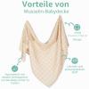 HECCEI Baby Muslin Swaddle Blankets, 120 x 120 cm, 3-Pack, Bamboo Viscose and Cotton view 3
