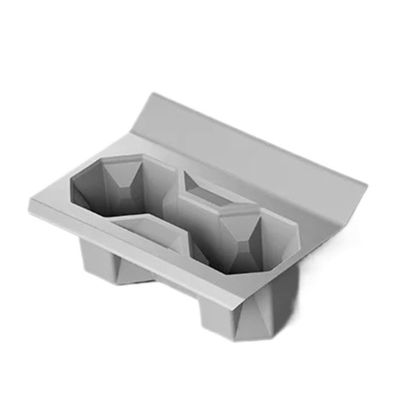 HPTOUY Cup Holder for Tesla Cybertruck 2024, Center Console Water Cup Holder with Silicone Cup Limiter, Gray