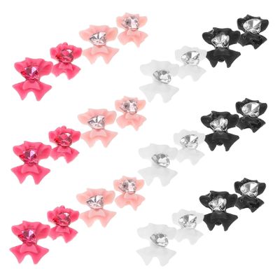 40-Piece Rhinestone Bow Nail Charms for Nail Art