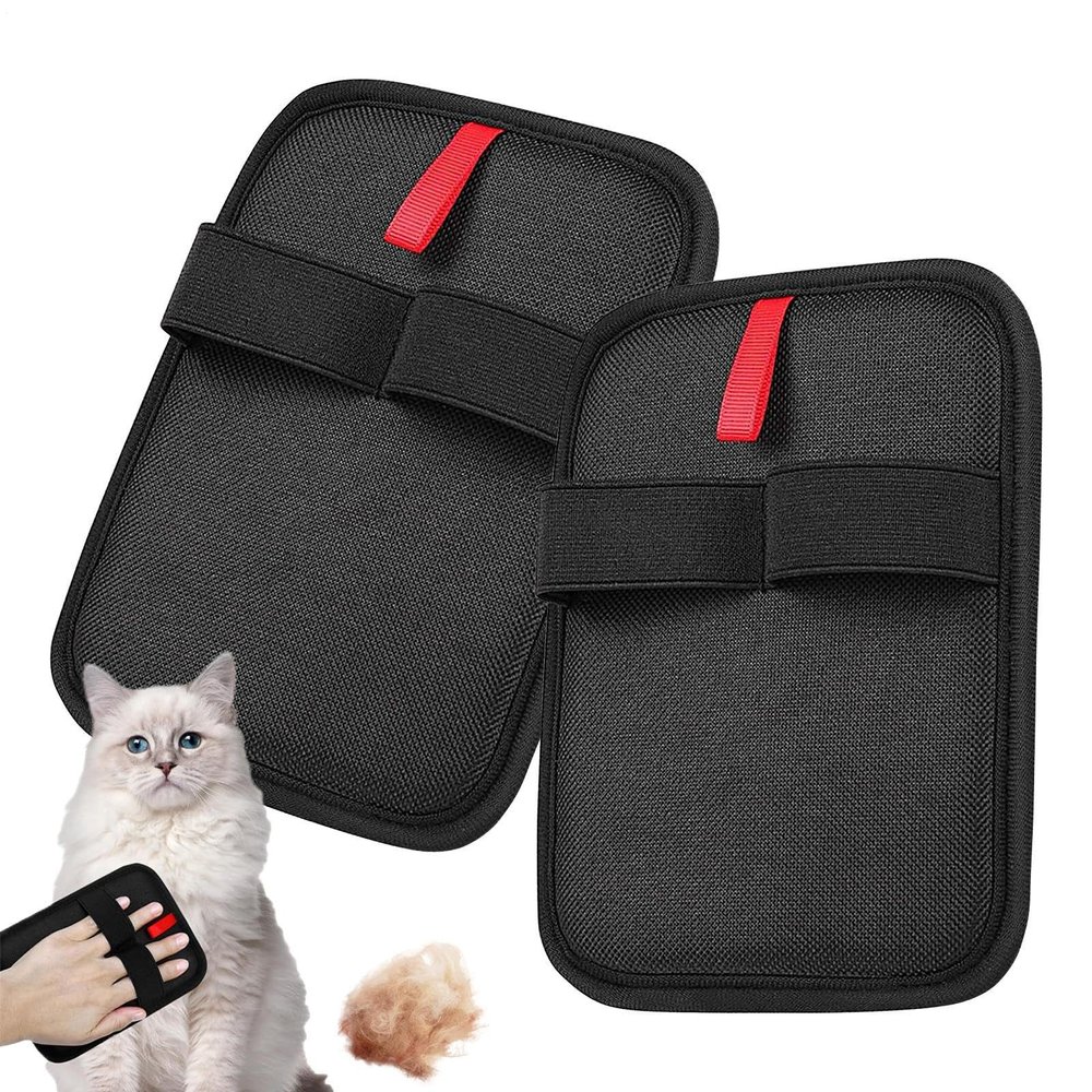 Pet Grooming Glove - 2 Pack Reusable Dog Hair Remover