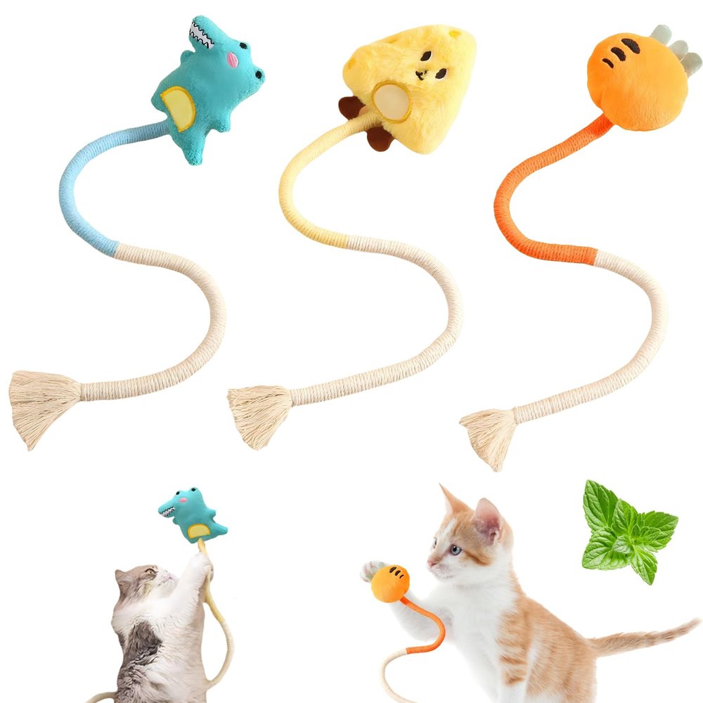 FeiOne Cat Toy - 3 Cotton Rope Chew Toys