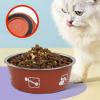 Leak-Proof Drinking Bowl for Dogs, Printed Stainless Steel Cat Bowl view 3